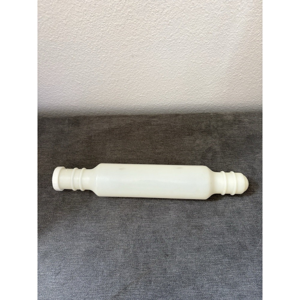 Vintage Tupperware Fill N Chill Rolling 1003 Pin 15.5" Dough Roller Plastic Cap
